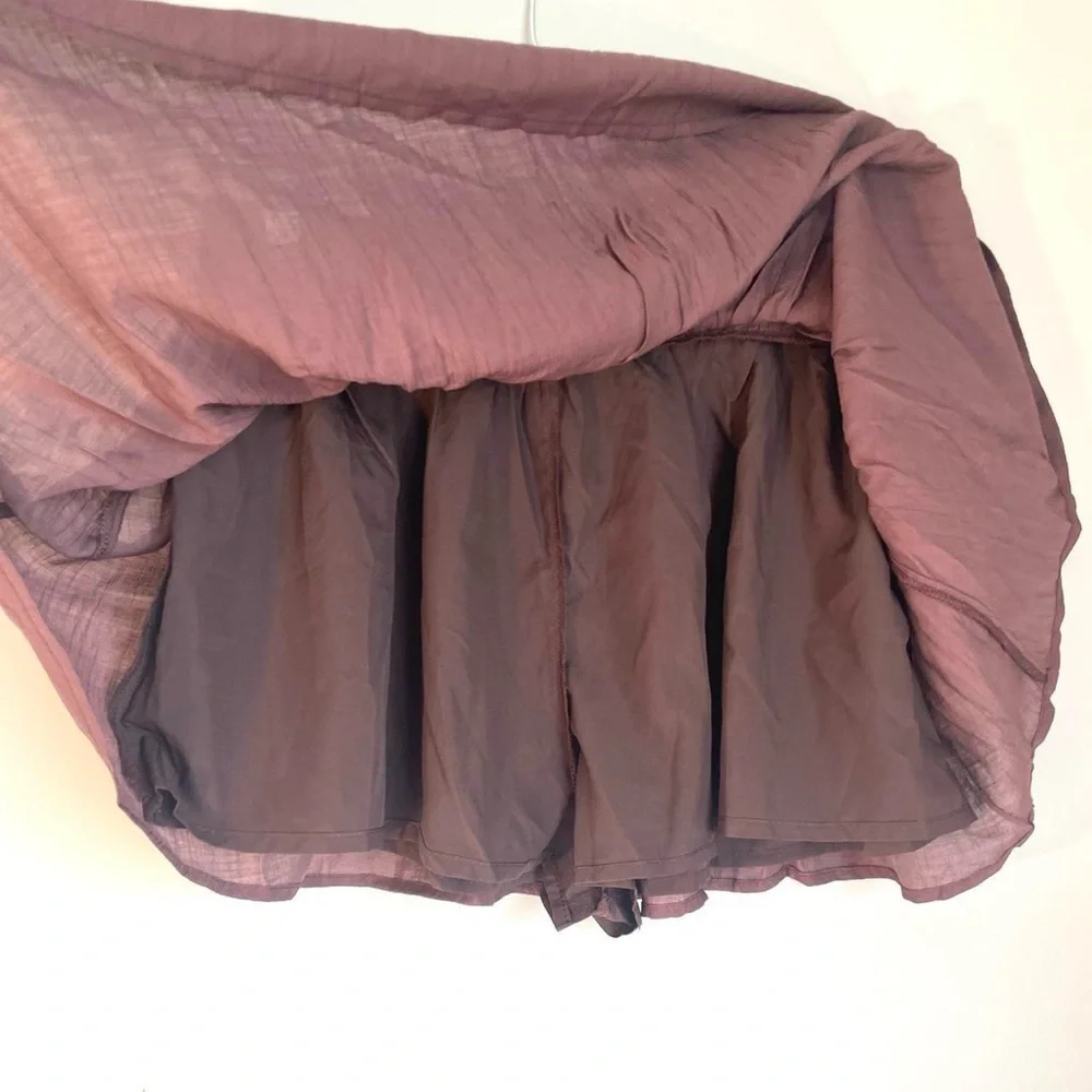 Cider Brown Flowy Skort – Elastic Waist  NWT